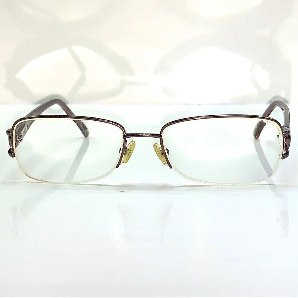 Safilo Elasta Women Half Rim Bronze Eyeglass Frame